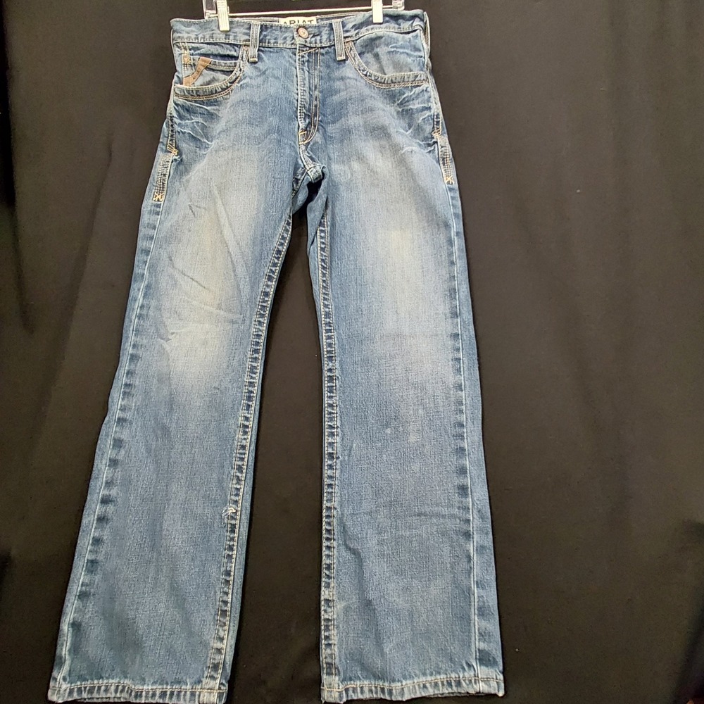Ariat M5 Boundary Straight Leg Jeans Mens 36x32 Gulch Wash Stackable Mexico